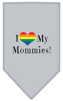 Pet and Dog Bandana Screen Printed, "I Heart My Mommies"