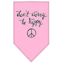Pet and Dog Bandana Screen Printed, "Don't Worry, Be Hippy"
