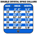 Pet and Dog Spike Collar, "Double Crystal & White Spikes"