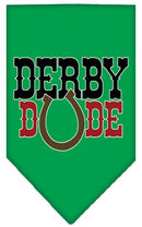 Pet and Dog Bandana Screen Printed, "Derby Dude"