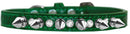 Dog, Puppy and Pet Designer Croc Collar, "Silver Spike & Clear Jewel"