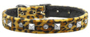 Dog, Puppy and Pet Collar, "Animal Print Crystal & Pyramid"