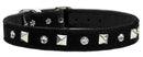 Dog, Puppy and Pet Collar, "Velvet Crystal & Pyramid"