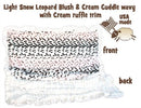 Dog, Puppy & Pet or Cat Sleepytime Cuddle Blankets, "Snow Leopard"