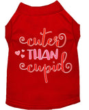 Pet Dog & Cat Shirt Screen Printed, "Cuter Than Cupid"