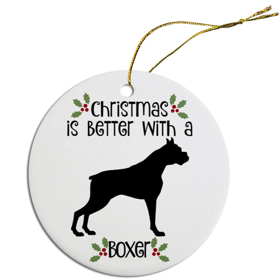 Christmas is Better with a Boxer Christmas Tree Ornament