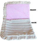 Dog, Puppy & Pet or Cat Sleepytime Cuddle Blankets, "Chevrons" (Choose from: Pink or Black!)