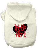 Pet, Dog & Cat Hoodie Screen Printed, "Little Flirt"