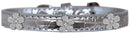 Dog, Puppy & Pet Designer Croc Widget Collar, "Silver Flowers"