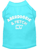 Pet Dog & Cat Shirt Screen Printed, "Aberdoggie and Fetch NY"