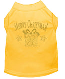Christmas Screenprinted Dog Shirt, "Golden Christmas Present"