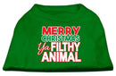 Holiday Pet Dog & Cat Shirt Screen Printed, "Merry Christmas Ya Filthy Animal"