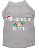 Christmas Screenprinted Dog Shirt, "Aberdoggie & Fetch"