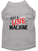 Pet Dog & Cat Shirt Screen Printed, "Just A Love Machine"