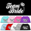Pet Dog & Cat Shirt Screen Printed, "Team Bride"