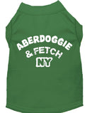 Pet Dog & Cat Shirt Screen Printed, "Aberdoggie and Fetch NY"