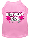 Pet Dog & Cat Shirt Screen Printed, "Birthday Girl"