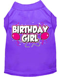 Pet Dog & Cat Shirt Screen Printed, "Birthday Girl"