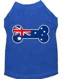 Pet Dog & Cat Shirt Screen Printed, "Bone Shaped Australian Flag"