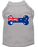 Pet Dog & Cat Shirt Screen Printed, "Bone Shaped Australian Flag"