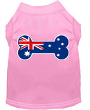 Pet Dog & Cat Shirt Screen Printed, "Bone Shaped Australian Flag"