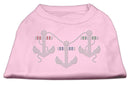 Pet Dog & Cat Shirt Rhinestone, "Anchors"