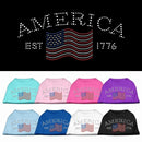 Pet Dog & Cat Shirt Rhinestone, "Classic American"