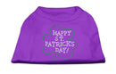 Pet Dog & Cat Shirt Rhinestone, "Happy St. Patrick's Day"