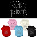 Pet, Dog & Cat Hoodie Rhinestone, "Cutie Patootie"