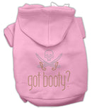 Pet, Dog & Cat Hoodie Rhinestone, "Got Booty?"