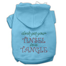 Christmas Pet, Dog & Cat Hoodie Rhinestone, "Don't Get Your Tinsel In A Tangle"