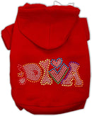 Pet, Dog & Cat Hoodie Rhinestone, "Technicolor Diva"
