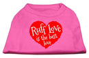 Pet Dog & Cat Shirt Screen Printed, "Ruff Love"