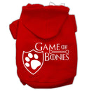 Pet Dog & Cat Hoodie Screen Printed, "Game of Bones"