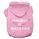 Christmas Pet Dog & Cat Hoodie Screen Printed, "Property of North Pole"