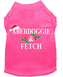 Christmas Screenprinted Dog Shirt, "Aberdoggie & Fetch"