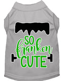 Pet Dog & Cat Shirt Screen Printed, "So Franken Cute"