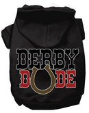 Pet, Dog & Cat Hoodie Screen Printed, "Derby Dude"