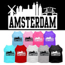 Pet Dog & Cat Shirt Screen Printed, "Amsterdam Skyline"