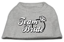 Pet Dog & Cat Shirt Screen Printed, "Team Bride"