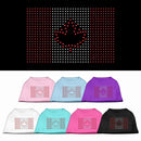 Pet Dog & Cat Shirt Rhinestone, "Canadian Flag"