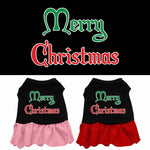 Christmas Pet Dog & Cat Dress Screen Printed, "Merry Christmas"