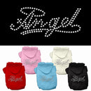 Pet, Dog & Cat Hoodie Rhinestone, "Angel"