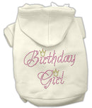 Pet, Dog & Cat Hoodie Rhinestone, "Birthday Girl"