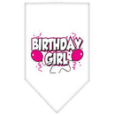 Pet and Dog Bandana Screen Printed, "Birthday Girl -or- "Birthday Boy"