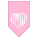Pet and Dog Bandana Screen Printed, "Chevron Heart"