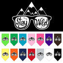 Dog Bandana Screen Printed, "Stay Wild"