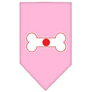 Pet and Dog Bandana Screen Printed, "Bone Shaped Flag Japan"
