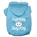 Pet Dog & Cat Hoodie Screen Printed, "Soft Kitty, Tasty Kitty"