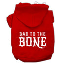 Pet, Dog & Cat Hoodie Screen Printed, "Bad To The Bone"